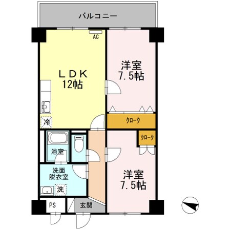 平田町駅 徒歩4分 2階の物件間取画像